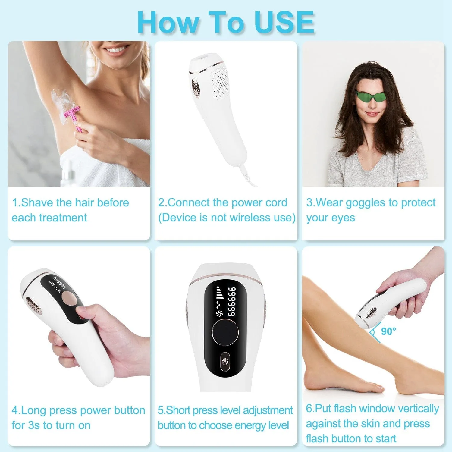 Laser Hair Removal Ice Cooling Permanent IPL
