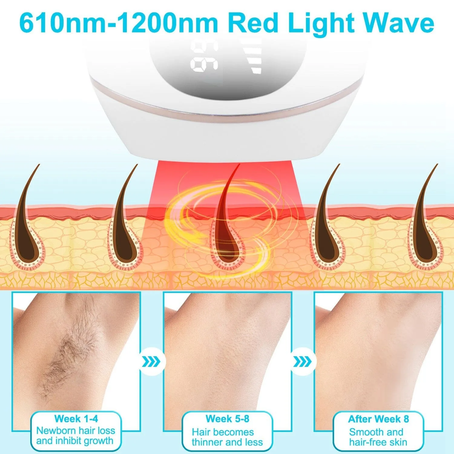 Laser Hair Removal Ice Cooling Permanent IPL