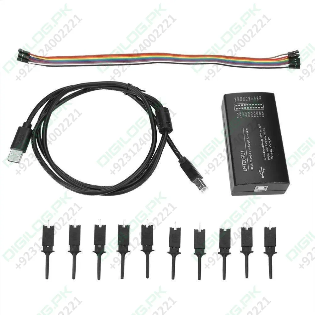 LHT00SU1 Virtual Oscilloscope Logic Analyzer I2C SPI CAN Uart Full-featured Signal Generator with 16MHz Max Sampling Rate
