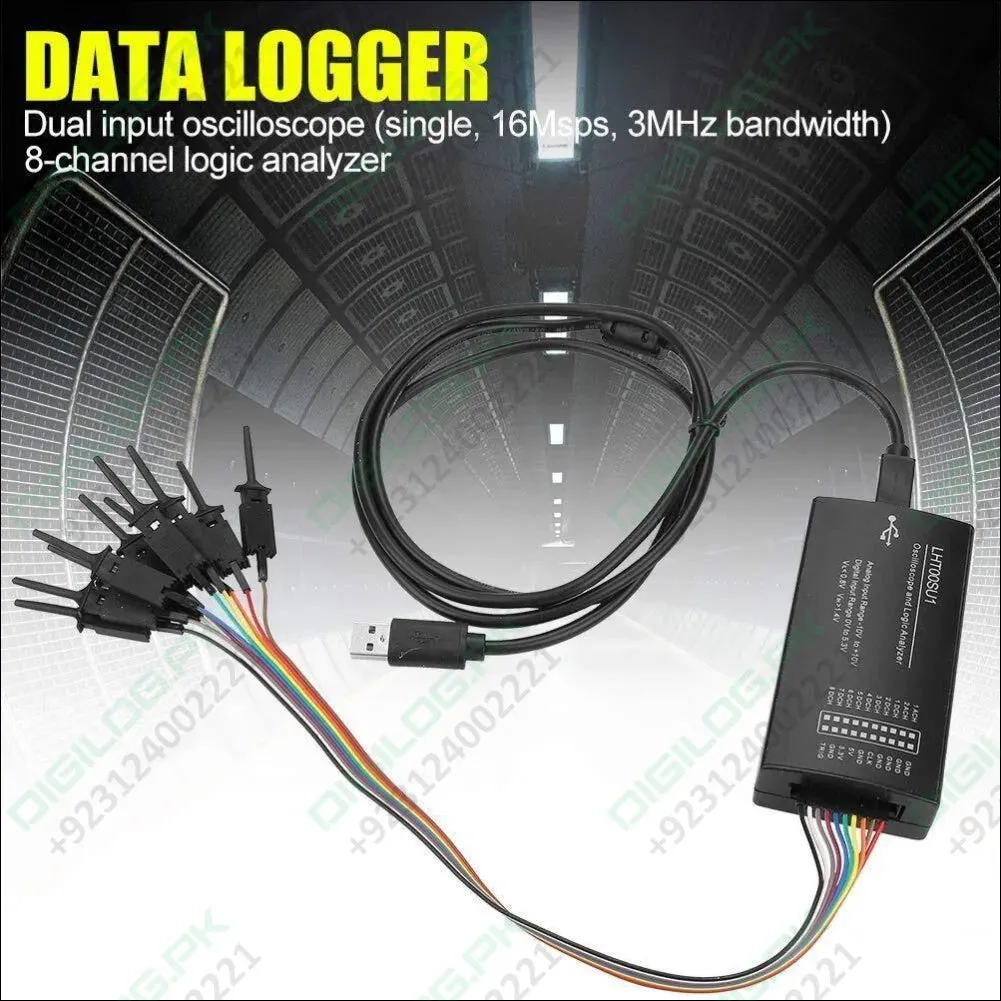 LHT00SU1 Virtual Oscilloscope Logic Analyzer I2C SPI CAN Uart Full-featured Signal Generator with 16MHz Max Sampling Rate