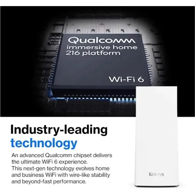 Linksys Velop MX5300 WiFi 6 Mesh Tri Band Router & Extender