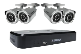 LNR100 Series 8-Channel Security NVR with Weatherproof HD IP Cameras