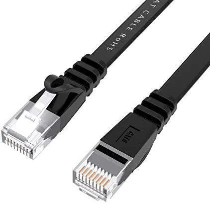 Lovicool CAT6 Ethernet Patch Cable 75ft White LAN Cable Flat Internet Computer Networking Cable High Speed Up to 10Gigabit Ethernet Cord with RJ45 Connector for Modem Switch Boxes Router PS4 Xbox 23m