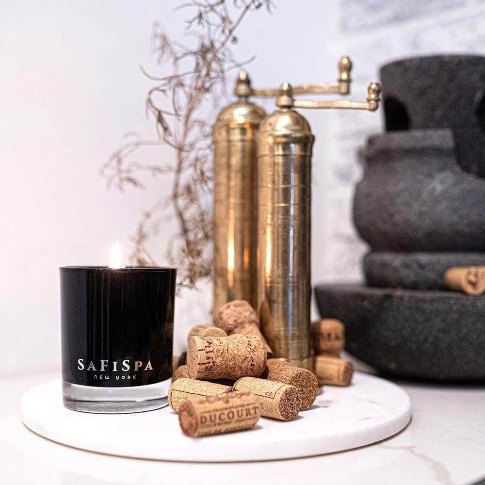 Luxury Sandalwood Soy Candle for Relaxation and Stress Relief | SaFiSpa