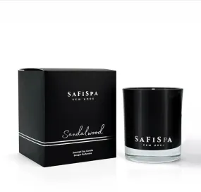 Luxury Sandalwood Soy Candle for Relaxation and Stress Relief | SaFiSpa