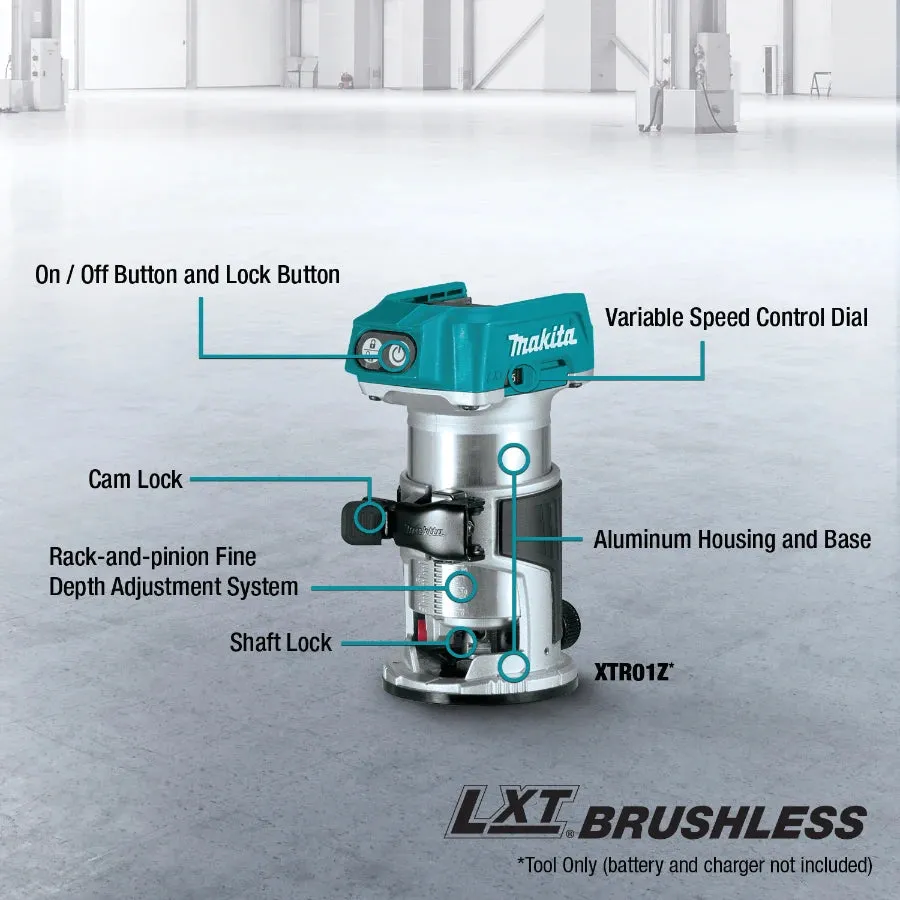 Makita XTR01Z 18V LXT Lithium-Ion Cordless Router (Tool Only)