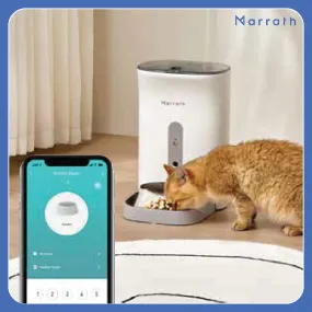 Marrath Smart Wi-Fi Automatic Pet Feeder with HD Camera and Two Way Audio