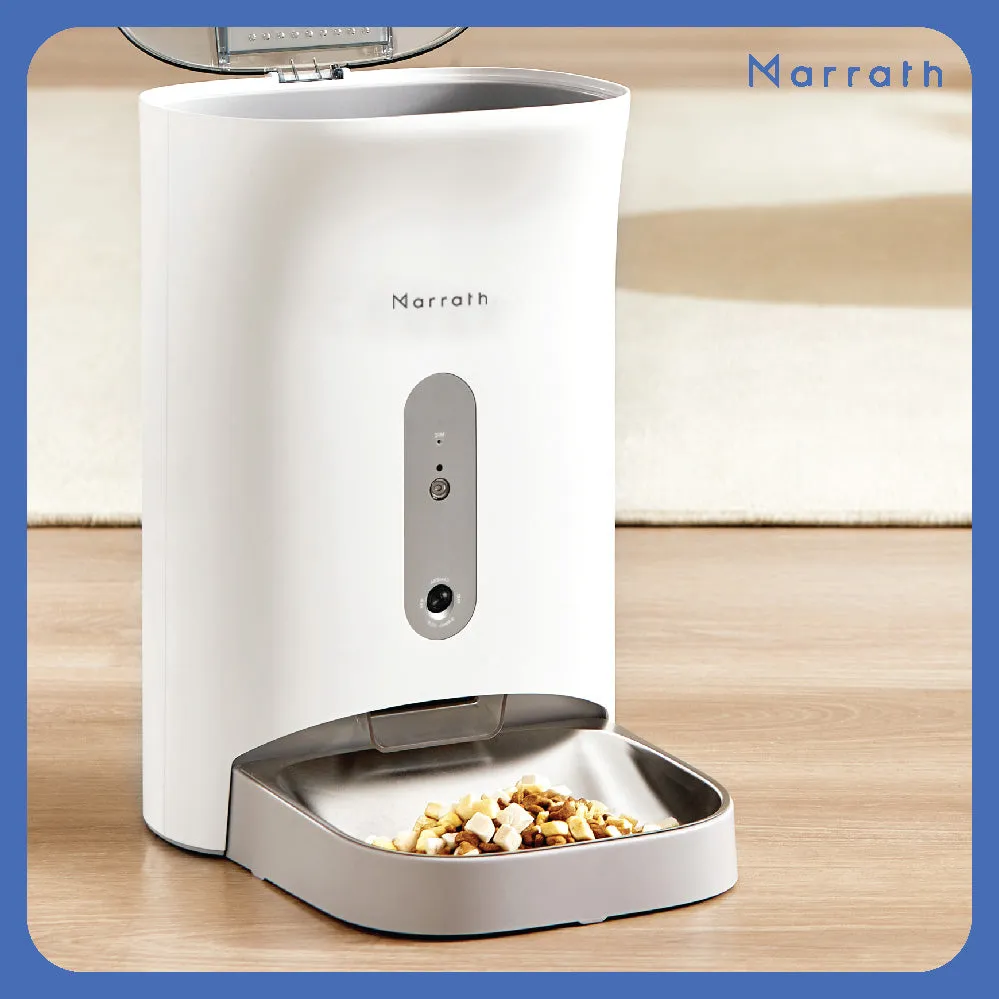 Marrath Smart Wi-Fi Automatic Pet Feeder with HD Camera and Two Way Audio