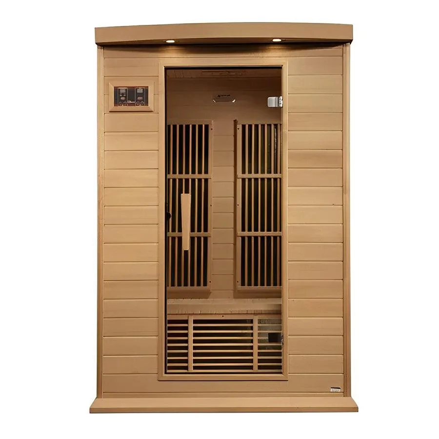 Maxxus 2 Person Low EMF FAR Infrared Sauna - Canadian Hemlock