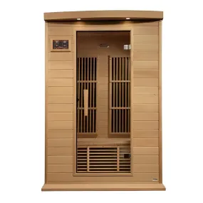 Maxxus 2 Person Low EMF FAR Infrared Sauna - Canadian Hemlock