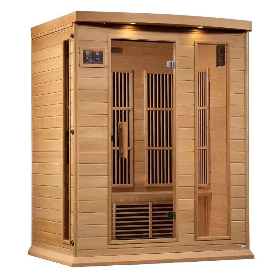 Maxxus 3 Person Low EMF FAR Infrared Sauna - Canadian Hemlock
