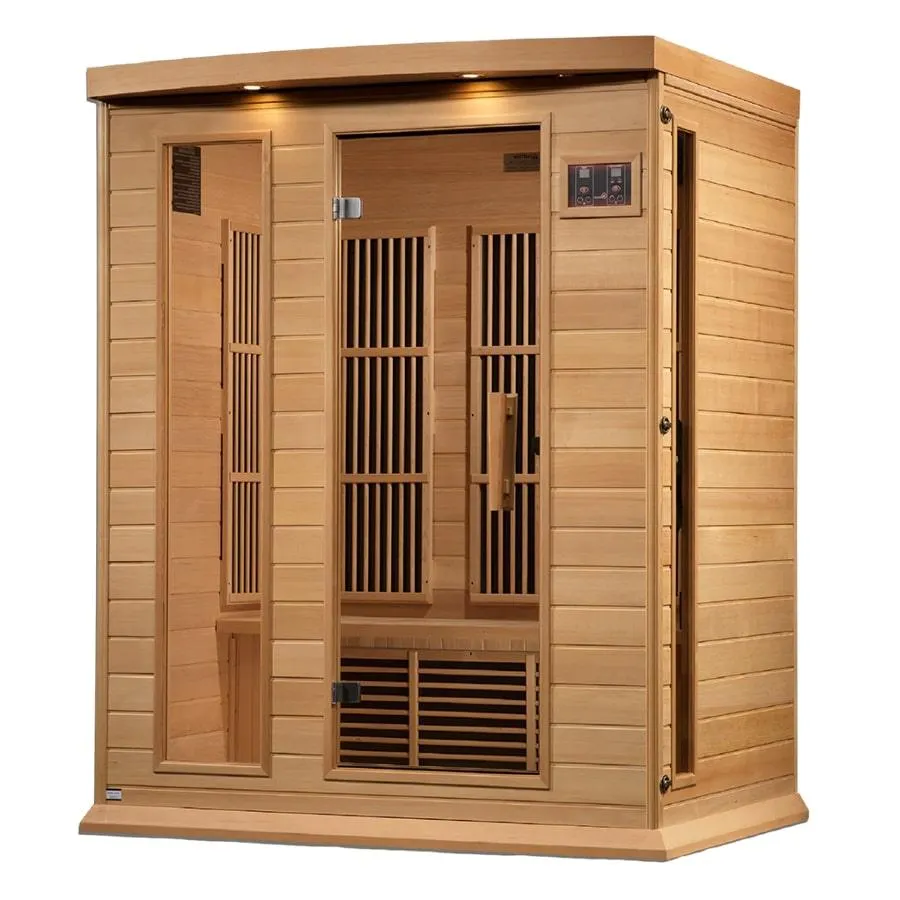 Maxxus 3 Person Low EMF FAR Infrared Sauna - Canadian Hemlock