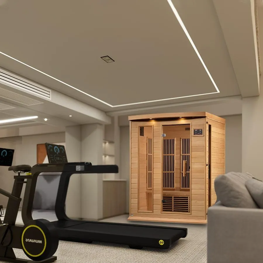 Maxxus 3 Person Low EMF FAR Infrared Sauna - Canadian Hemlock