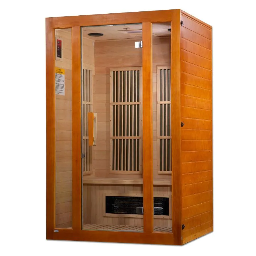Maxxus "Aspen" Dual Tech 2-Person Low EMF FAR Infrared Sauna - Canadian Hemlock