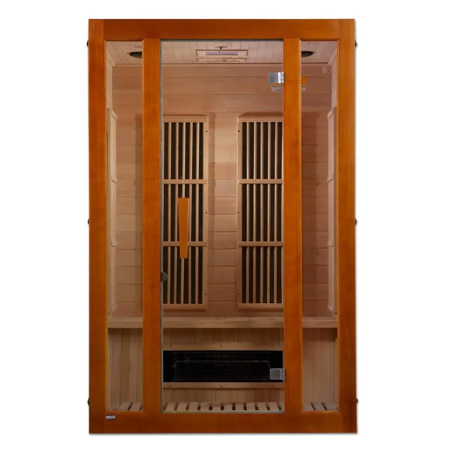 Maxxus "Aspen" Dual Tech 2-Person Low EMF FAR Infrared Sauna - Canadian Hemlock