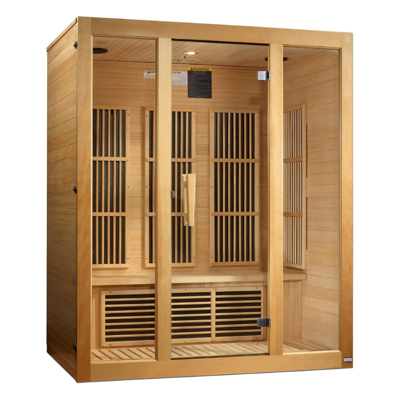 Maxxus "Bellevue" 3 person Low EMF FAR Infrared Sauna - Canadian Hemlock