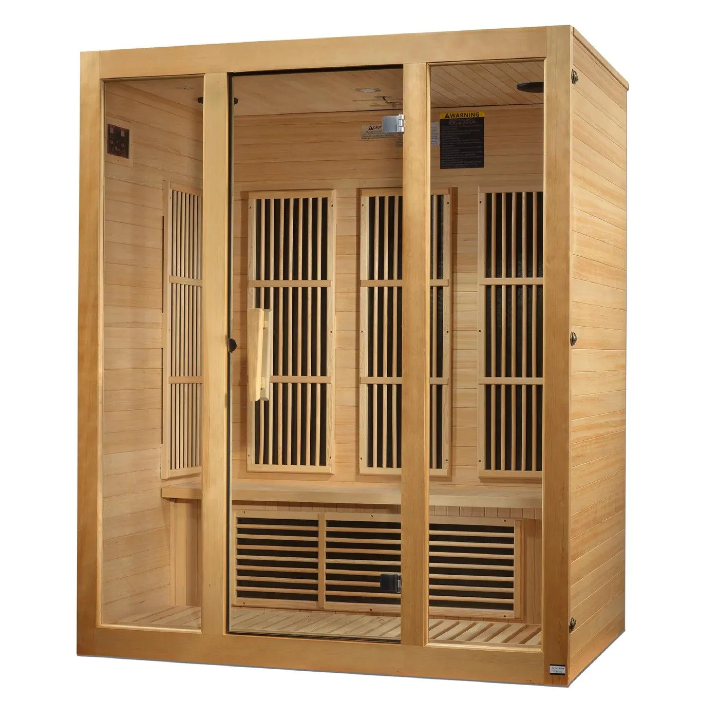Maxxus "Bellevue" 3 person Low EMF FAR Infrared Sauna - Canadian Hemlock