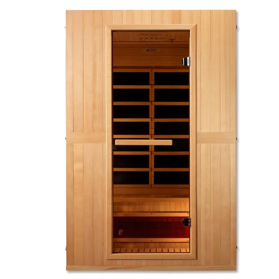 Maxxus "Serenity" Dual Tech 2-Person Low EMF FAR Infrared Sauna - Canadian Hemlock