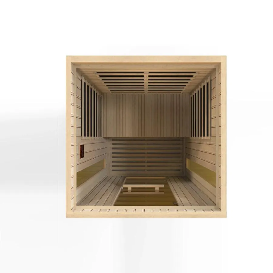 Maxxus "Serenity" Dual Tech 2-Person Low EMF FAR Infrared Sauna - Canadian Hemlock