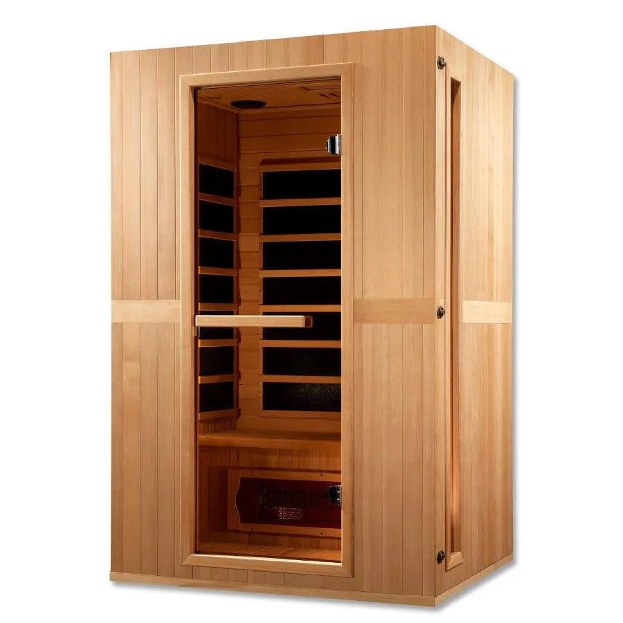 Maxxus "Serenity" Dual Tech 2-Person Low EMF FAR Infrared Sauna - Canadian Hemlock