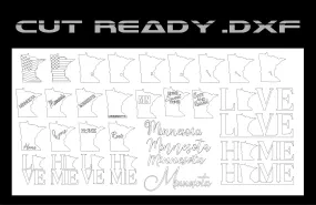 Minnesota State Theme - DXF Cut Ready File Collection