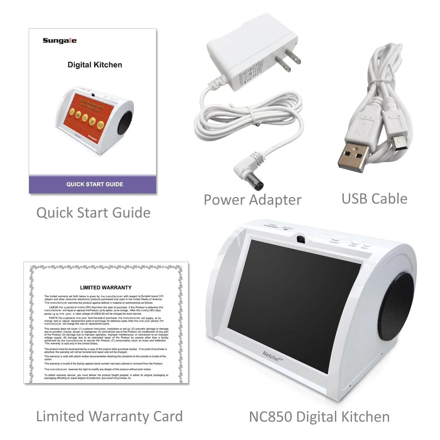 Model: NC850 - Kitchen Entertainment Radio w/ Music, Video   Recipes - Cloud Storage and Photo Sharing