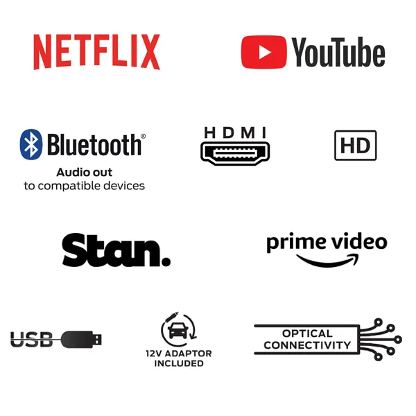 Monster 32" 12 Volt Smart TV for Caravan HD Bluetooth