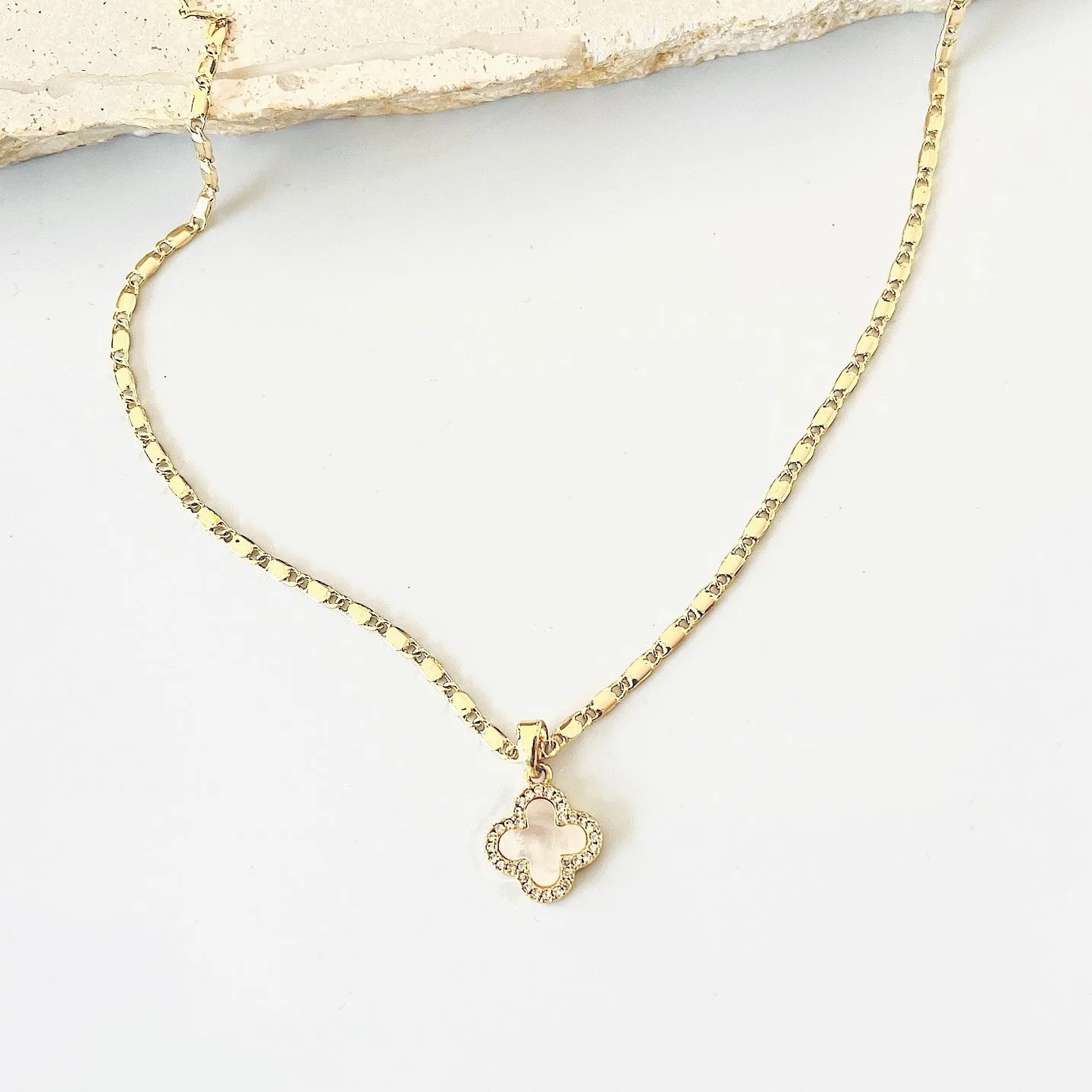 MOP Flat Link Necklace