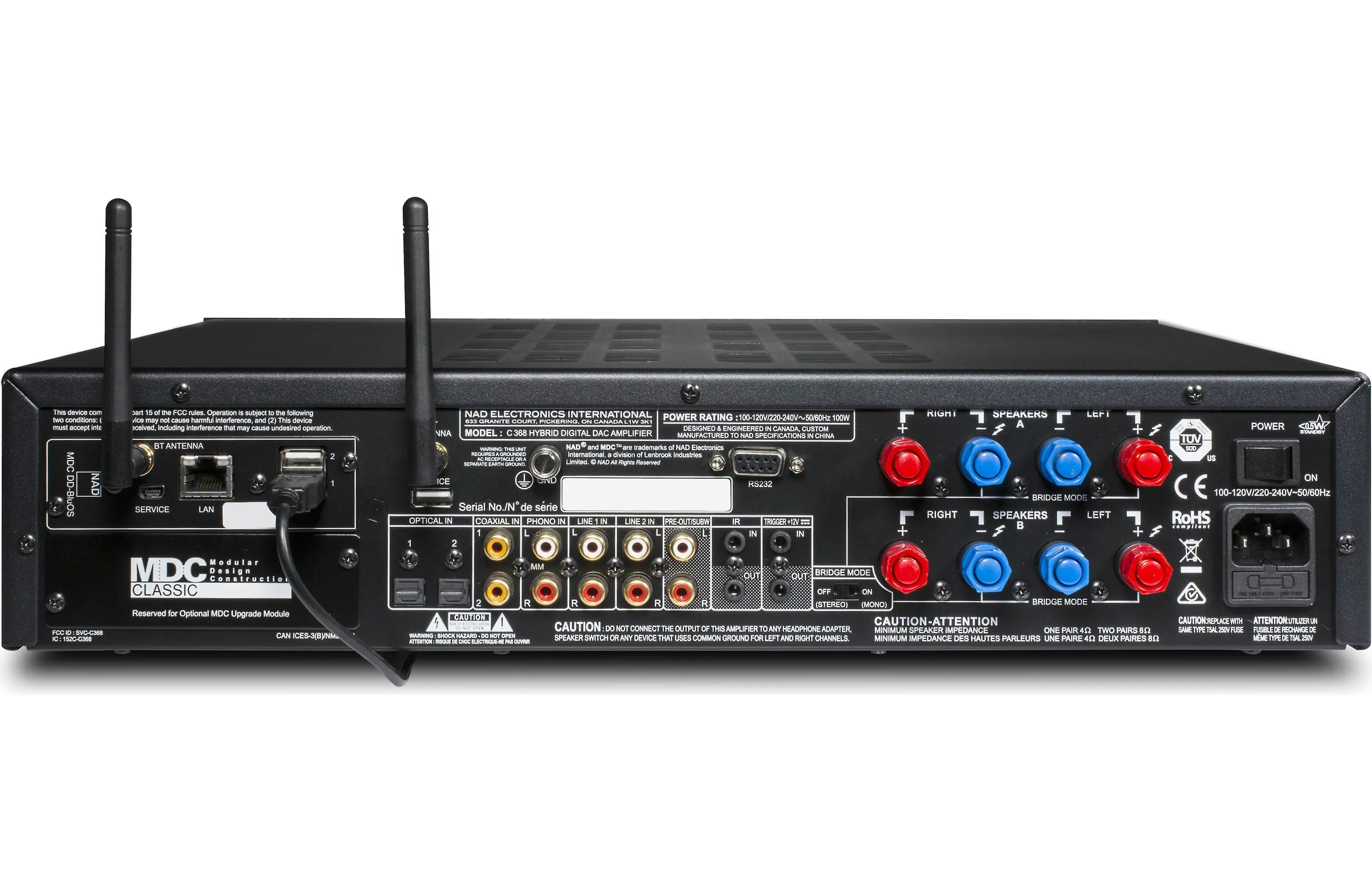 NAD Electronics C 368 BluOS-2i Hybrid Digital DAC Amplifier