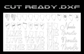 Nevada State Theme - DXF Cut Ready File Collection