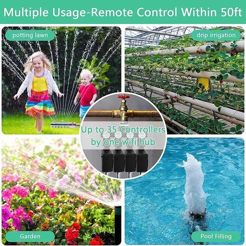 New Design 4 AA Batery Powered Garden Smart Irrigation Wifi Automatic