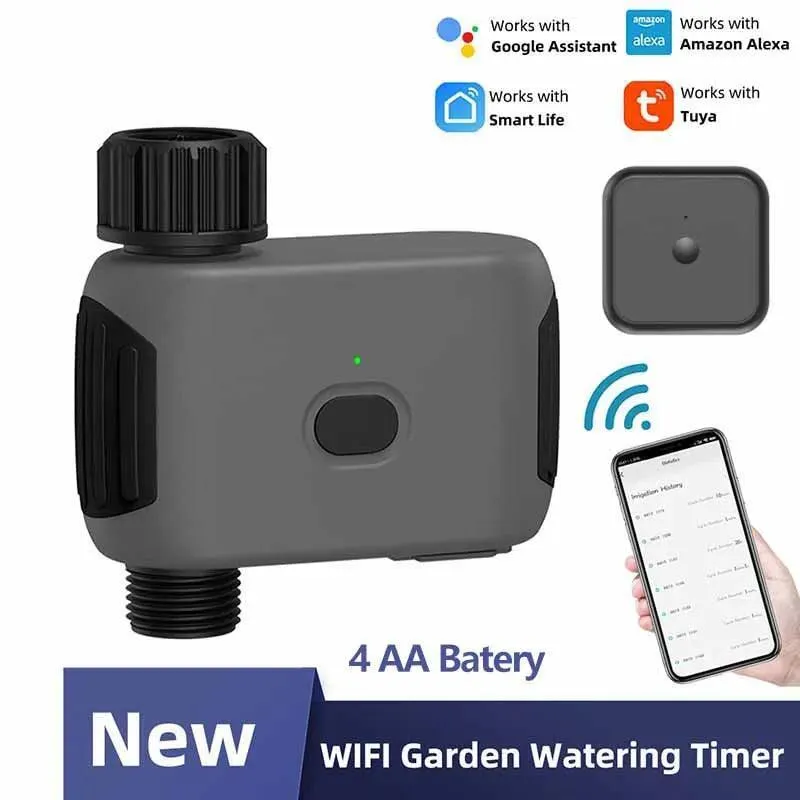 New Design 4 AA Batery Powered Garden Smart Irrigation Wifi Automatic