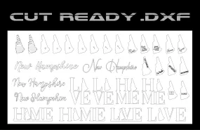 New Hampshire State Theme - DXF Cut Ready File Collection