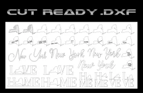 New York State Theme - DXF Cut Ready File Collection