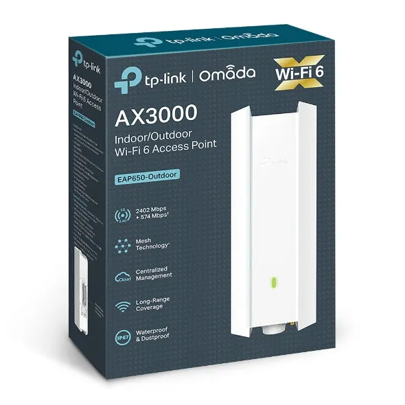 Omada EAP650-Outdoor AX3000 Indoor/Outdoor WiFi 6 Access Point