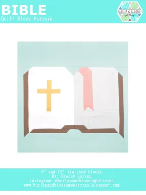 Pattern, Bible Quilt Block by Burlap and Blossom (digital download)