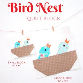 Pattern, Bird Nest Quilt Block by Ellis & Higgs (digital download)