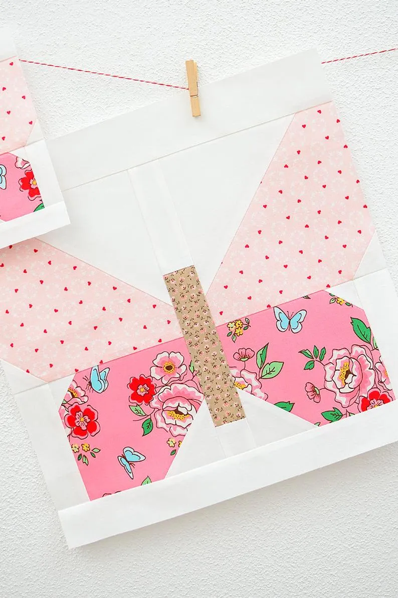 Pattern, Butterfly Quilt Block by Ellis & Higgs (digital download)