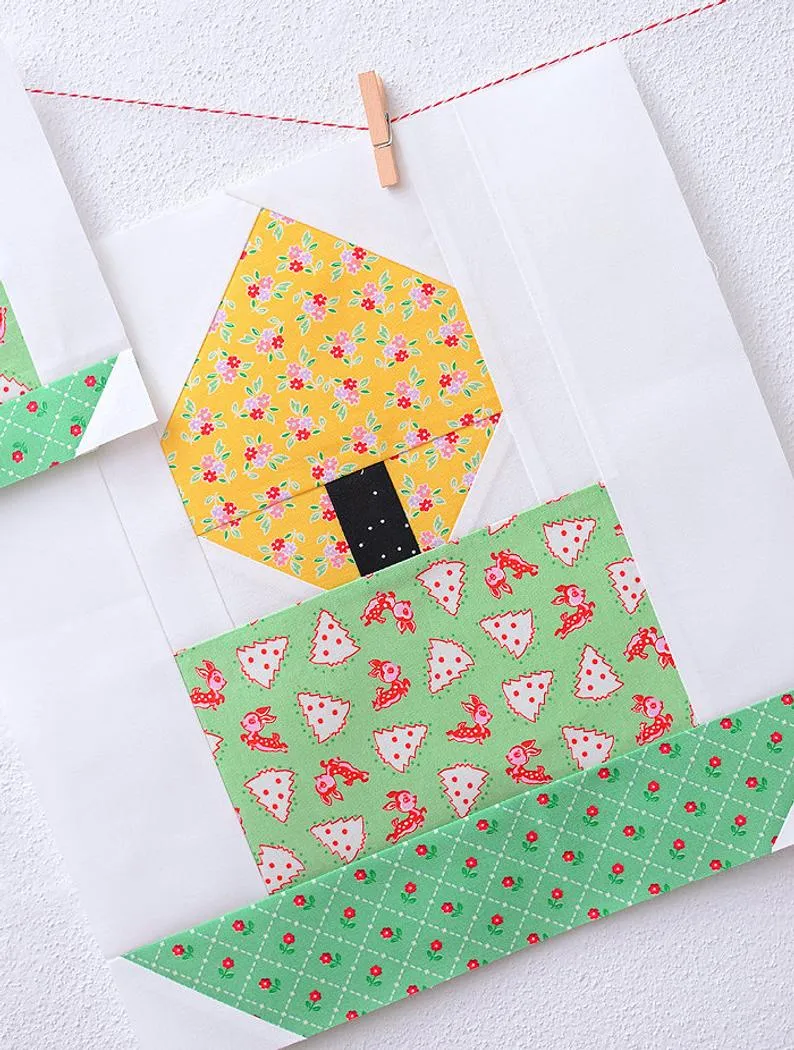 Pattern, Candle Quilt Block by Ellis & Higgs (digital download)