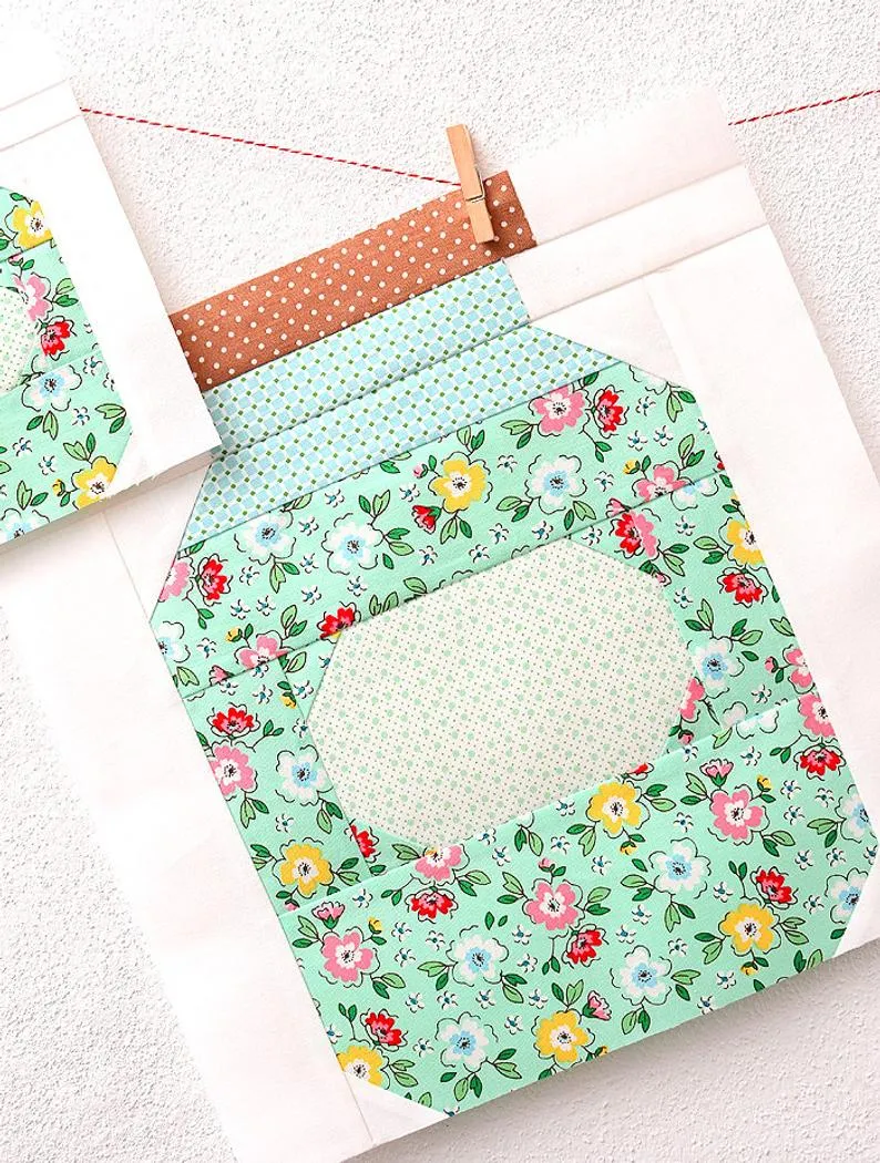 Pattern, Canning Jar Quilt Block by Ellis & Higgs (digital download)