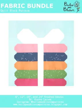 Pattern, Fabric Bundle Quilt Block by Burlap and Blossom (digital download)