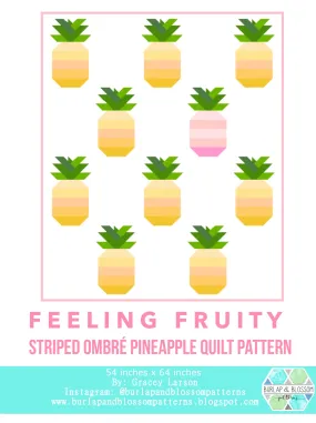 Pattern, Feeling Fruity Pineapple Quilt by Burlap and Blossom (digital download)
