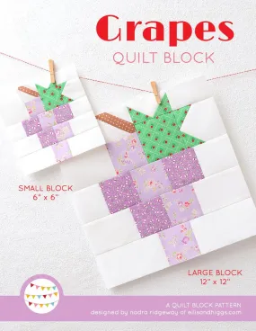 Pattern, Grapes Quilt Block by Ellis & Higgs (digital download)