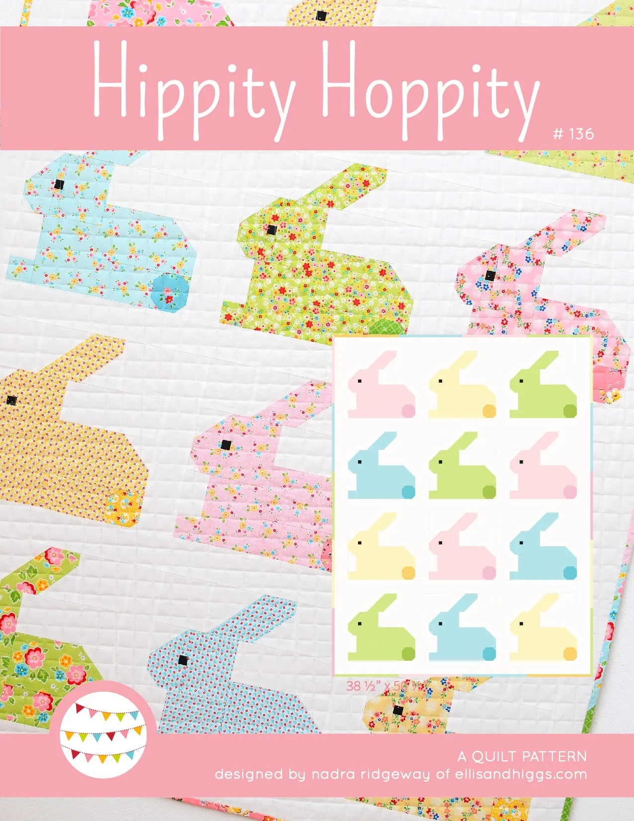 Pattern, Hippity Hoppity Baby Quilt by Ellis & Higgs (digital download)
