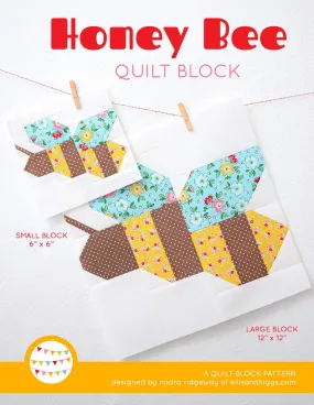 Pattern, Honey Bee Quilt Block by Ellis & Higgs (digital download)