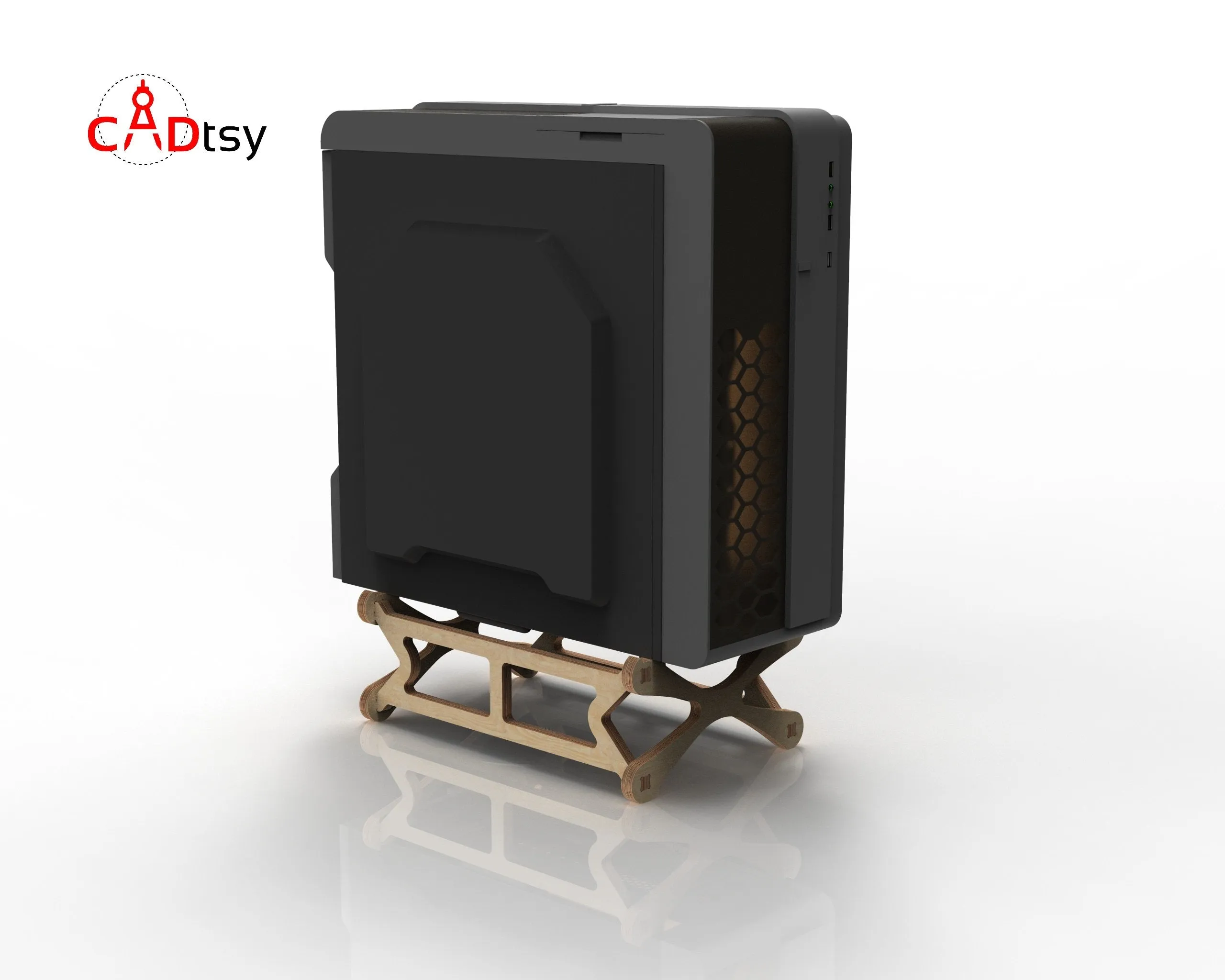 PC Tower Stand DXF / SVG CNC Router Cutting Files