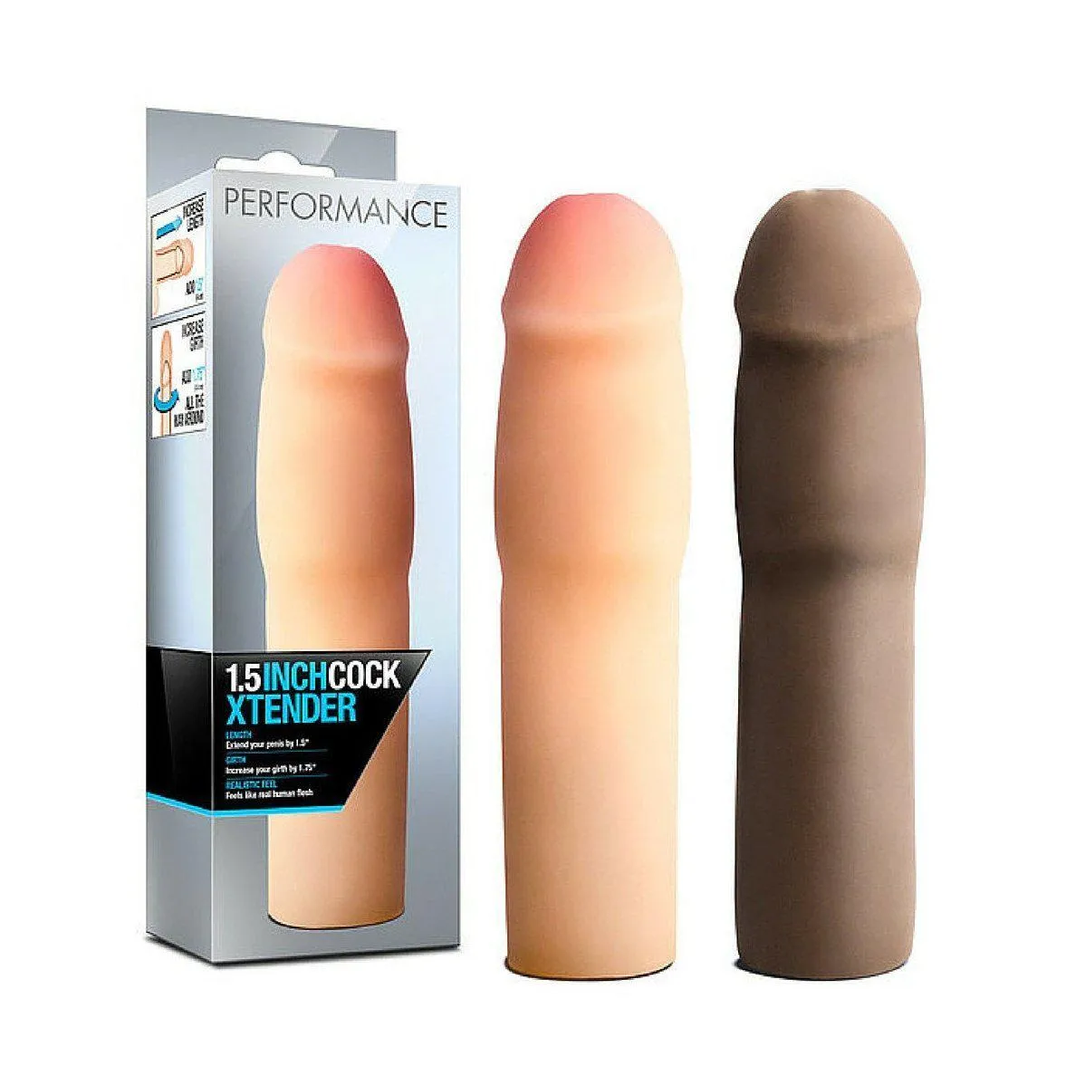 Penis Sleeve Cock - Performance 1.5" Cock Extender - Light Flesh