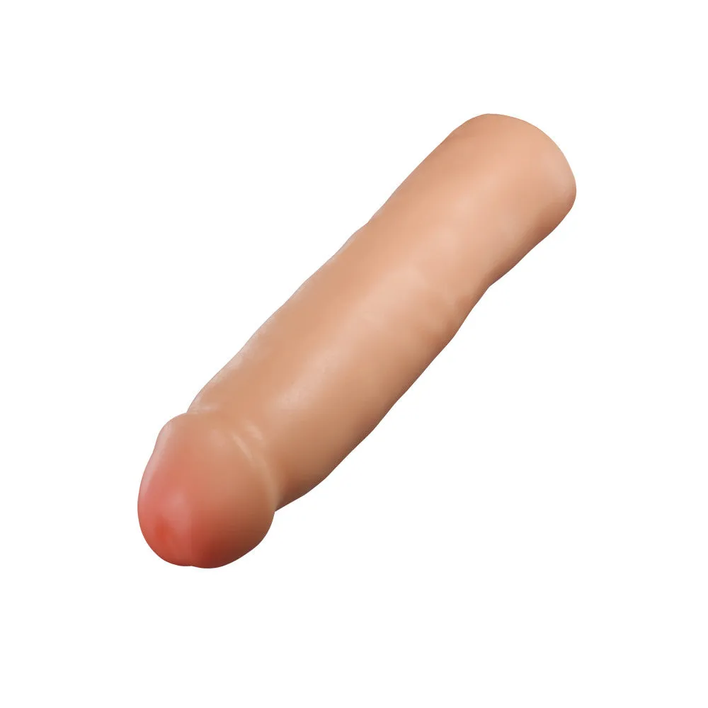 Performance Plus By Blush® | Vindicate 8.5 Dual Density Realistic Penis Extender Sleeve - Liquid Silicone - Beige