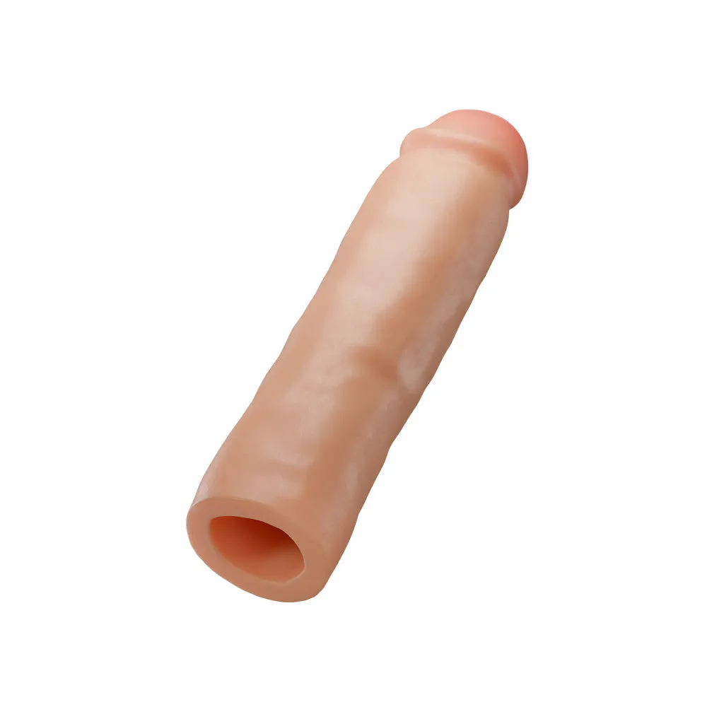 Performance Plus By Blush® | Vindicate 8.5 Dual Density Realistic Penis Extender Sleeve - Liquid Silicone - Beige