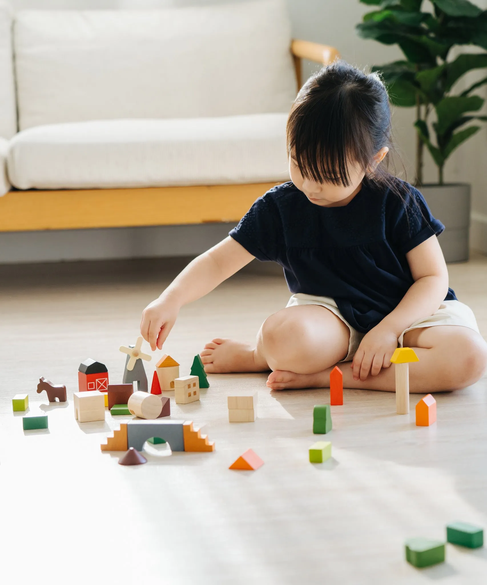 PlanToys Countryside Blocks Set